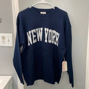 Stella Tweed NEW YORK Sweater NWT
